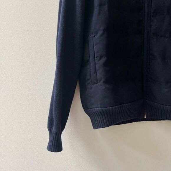 Adolfo
Dominguez Cotton Blend Zip Front Navy Blue Jacket - Large - Like New - Picture 2 of 8